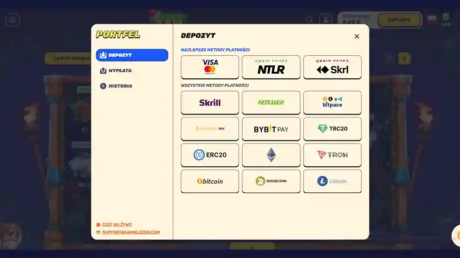 Metody płatności Gamblezen